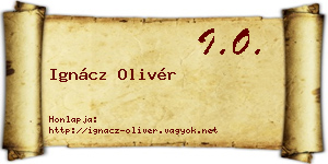 Ignácz Olivér névjegykártya