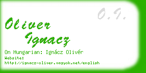 oliver ignacz business card